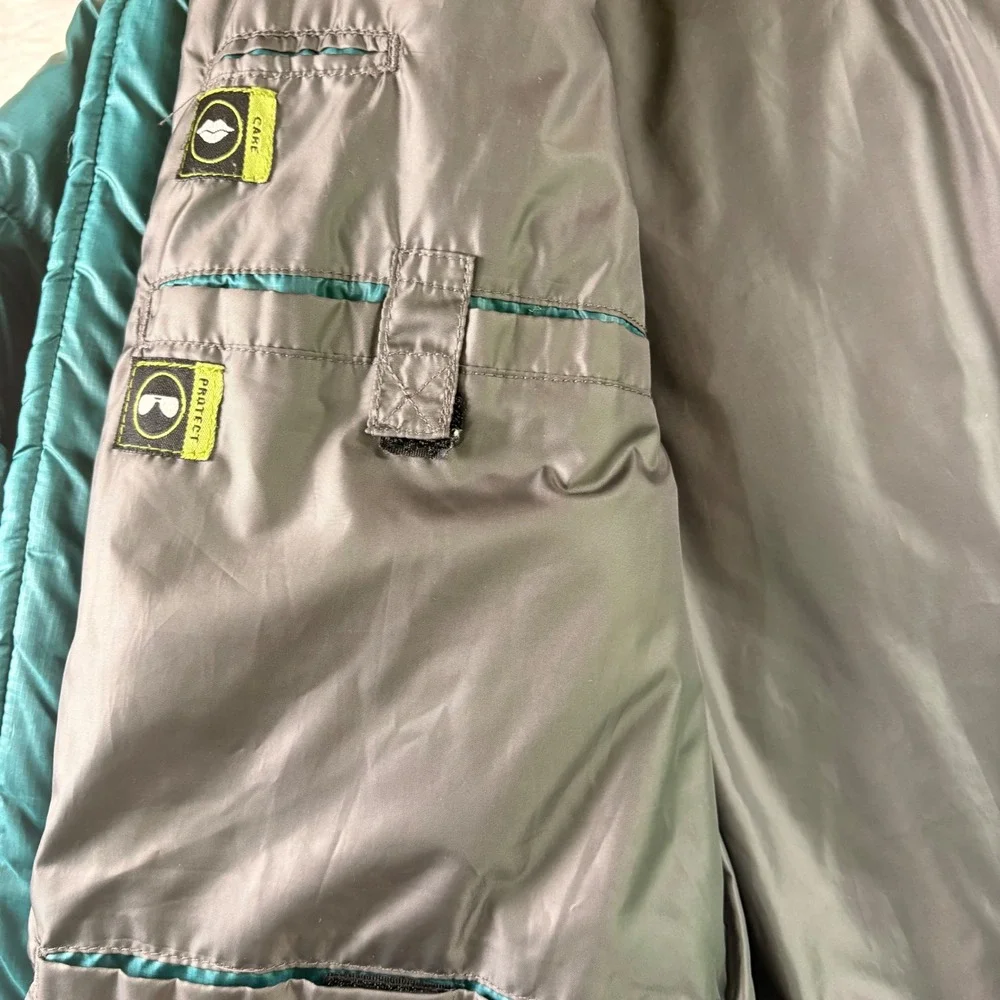 ExOfficio Womens Teal Green Quilted Puffer Jacket Primaloft Travel Coat Size M